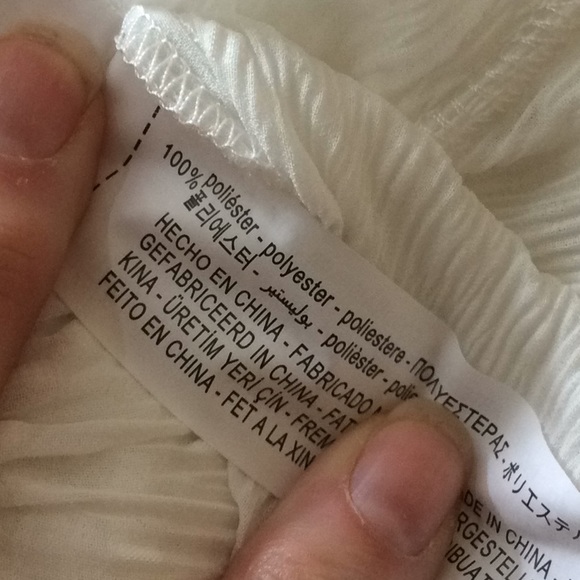 Zara white crinkle dotted Swiss button front dre - Picture 14 of 14